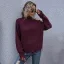 Ripped Black Knitting Women Sweaters 2021 High Neck Loose Cotton Casual Fall Winter Long Sleeve Street Wear Tops