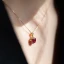 Vintage / Retro Prom Gold Necklaces Red Zircon Accessories 2023
