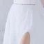 Chic / Belle Plage Robe De Mariée 2017 Blanche Princesse Longue Fendue devant Encolure Dégagée Manches Longues Dos Nu Perlage Ceinture En Dentelle Appliques Perle