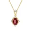 Vintage / Retro Prom Gold Necklaces Red Zircon Accessories 2023