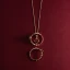 Vintage / Retro Prom Gold Necklaces Red Zircon Accessories 2023