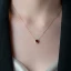 Charming Rhinestone Sterling Silver Red Zircon Prom Necklaces Accessories 2023