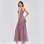 Chic / Beautiful Burgundy Sequins Evening Dresses 2023 Trumpet / Mermaid V-Neck Sleeveless Backless Floor-Length / Long Evening Party Formal Dresses