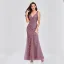 Chic / Beautiful Burgundy Sequins Evening Dresses 2023 Trumpet / Mermaid V-Neck Sleeveless Backless Floor-Length / Long Evening Party Formal Dresses