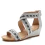 Romain Doré Soirée Tresser Sandales Femme 2022 5 cm Compensées Peep Toes / Bout Ouvert Sandales