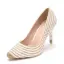 Elegante Goud Rhinestone Parel Bruidsschoenen 2023 9 cm Naaldhakken / Stiletto Spitse Neus Huwelijk Pumps Hoge Hakken
