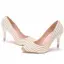 Elegante Goud Rhinestone Parel Bruidsschoenen 2025 9 cm Naaldhakken / Stiletto Spitse Neus Huwelijk Pumps Hoge Hakken