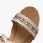 Romain Doré Soirée Tresser Sandales Femme 2022 5 cm Compensées Peep Toes / Bout Ouvert Sandales