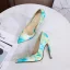 Chic / Beautiful Sky Blue Gradient-Color Prom Pumps 2023 11 cm Stiletto Heels Pointed Toe Pumps High Heels