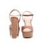 Fashion Brown Street Wear Summer Womens Sandals 2022 Ankle Strap 12 cm Thick Heels Open / Peep Toe Sandals High Heels