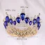 Baroque Vintage / Retro Red Crystal Rhinestone Wedding Bridal Hair Accessories 2022 Alloy Tiara