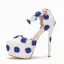 Elegant Pearl Lace Flower White Prom Womens Sandals 2023 14 cm Stiletto Heels Round Toe Sandals High Heels