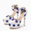 Elegant Pearl Lace Flower White Prom Womens Sandals 2023 14 cm Stiletto Heels Round Toe Sandals High Heels