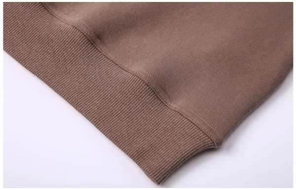 Casual Women Solid Color Brown Sweatshirts 2021 Loose Scoop Neck Long Sleeve Cotton Fall Winter Tops
