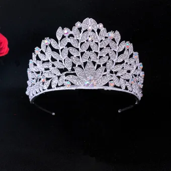Barokk Sølv Rhinestone Legering Har Tilbehor Bryllup Tiara 2022