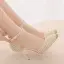 Charmant Sexy Gold Perle Strass Sommer Brautschuhe 2023 Knöchelriemen 9 cm Stilettos Spitzschuh Hochzeit Hochhackige