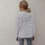 Fashion Casual Women White Stripe Sweatshirts Hoodies 2021 V-Neck Hooded Zipper Fall Long Sleeve Loose Tops