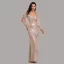 Sparkly Black Sequins Evening Dresses 2023 Trumpet / Mermaid V-Neck Long Sleeve Floor-Length / Long Evening Party Formal Dresses