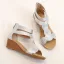 Roman Gold Summer Street Wear Womens Sandals 2022 5 cm Wedges T-Strap Open / Peep Toe Sandals