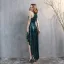 Chic / Belle Vert Foncé Paillettes Robe De Fête 2022 Princesse Encolure Dégagée Perlage Gland Sans Manches Asymétrique Soirée Robe De Soirée Robe De Ceremonie