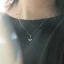 Vintage / Retro Gold Sterling Silver Rhinestone Green Zircon Necklaces Accessories 2023
