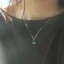 Vintage / Retro Gold Sterling Silver Rhinestone Green Zircon Necklaces Accessories 2023