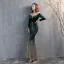 Chic / Beautiful Black Sequins Evening Dresses 2022 Trumpet / Mermaid Scoop Neck Long Sleeve Floor-Length / Long Evening Party Formal Dresses