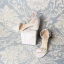 Amazing / Unique White Wedding Sandals 2019 7 cm Leather Beading Pearl Rhinestone Open / Peep Toe Stiletto Heels Wedding Shoes
