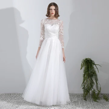 Chic Belle Blanche Longue Mariage 2018 Princesse Lacer U Cou Tulle Dos Nu Perlage Paillettes Robe De Mariée