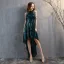 Chic / Belle Vert Foncé Paillettes Robe De Fête 2022 Princesse Encolure Dégagée Perlage Gland Sans Manches Asymétrique Soirée Robe De Soirée Robe De Ceremonie