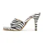 Fashion Black Street Wear Zebra Striped Womens Sandals 2022 9 cm Stiletto Heels Open / Peep Toe Sandals High Heels
