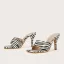 Fashion Black Street Wear Zebra Striped Womens Sandals 2022 9 cm Stiletto Heels Open / Peep Toe Sandals High Heels