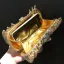 Unusual Sparkly Gold Pierced Rhinestone Evening Party Clutch Bags 2022