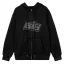 Comfortable White Rhinestone Tops Sweatshirts Letter Graphic Polyester Loose Hooded Street Wear Long Sleeve Zipper Hoodies 2021
