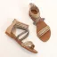 Bohême Été Noire Plage Plate Sandales Femme 2022 Bride Cheville Peep Toes / Bout Ouvert Sandales