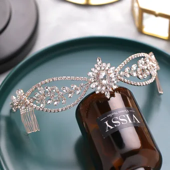 Chic Beautiful Silver Rhinestone Tassel Wedding Bridal Jewelry 2022 Alloy Tiara Body Jewellery
