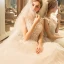 Chic / Beautiful Sparkly Wedding Dresses 2017 Scoop Neck Sleeveless Church Ivory Ball Gown Lace Appliques Crystal Rhinestone Floor-Length / Long