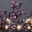 Classic Elegant Purple Bridal Jewelry 2017 Metal Beading Crystal Rhinestone Headpieces Prom Accessories