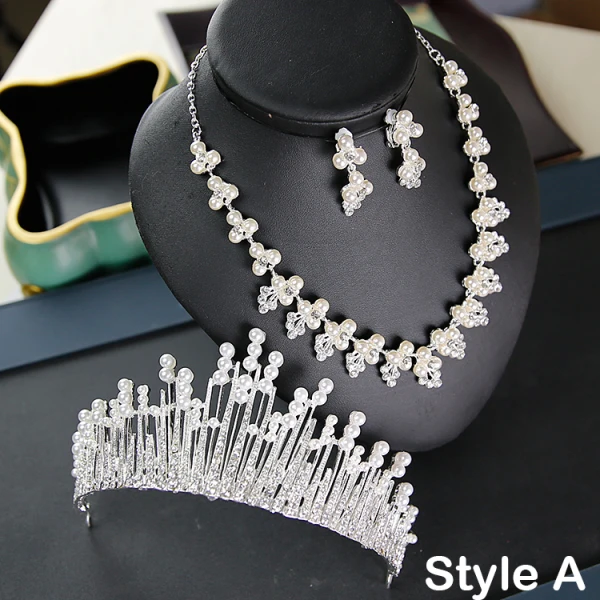 Fine 2017 Rød Sølv Krystall Rhinestone Metall Tiara Brudesmykker