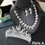 Fine 2017 Rød Sølv Krystall Rhinestone Metall Tiara Brudesmykker