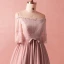 Klassisk Eleganta Rodnande Rosa Extra Stor Storlek Aftonklänningar 2018 Chiffong Appliqués Halterneck Afton Formella Klänningar