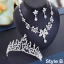 Fine 2017 Rød Sølv Krystall Rhinestone Metall Tiara Brudesmykker