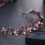 Classic Elegant Purple Bridal Jewelry 2017 Metal Beading Crystal Rhinestone Headpieces Prom Accessories