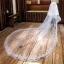Charmant Blanche Royal Train Mariage Tulle En Dentelle Appliques Fleur 4 m Voile De Mariée 2018