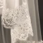 Fine Hvit Chapel Train Bryllup Tyll Blonder Paljetter Beading Brudeslør 2018
