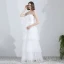 Modern / Fashion White Floor-Length / Long Wedding 2018 A-Line / Princess Tulle High Neck Puffy Lace-up Beach Wedding Dresses