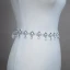 Modern / Fashion White Wedding Sash 2020 Satin Metal Handmade  Beading Crystal Rhinestone Evening Party Prom Accessories