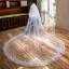 Charmant Blanche Royal Train Mariage Tulle En Dentelle Appliques Fleur 4 m Voile De Mariée 2018