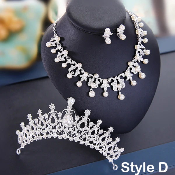 Fine 2017 Rød Sølv Krystall Rhinestone Metall Tiara Brudesmykker