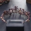 Classic Elegant Purple Bridal Jewelry 2017 Metal Beading Crystal Rhinestone Headpieces Prom Accessories